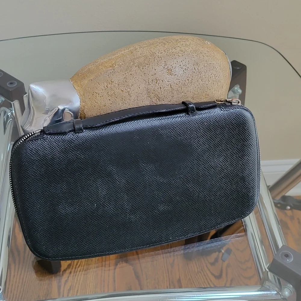 Louis Vuitton Full Zip Travel Case Organizer Atoll Ardoise Taiga Leather../COA